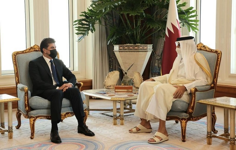 Nechirvan Barzani meets Qatari Emir in Doha