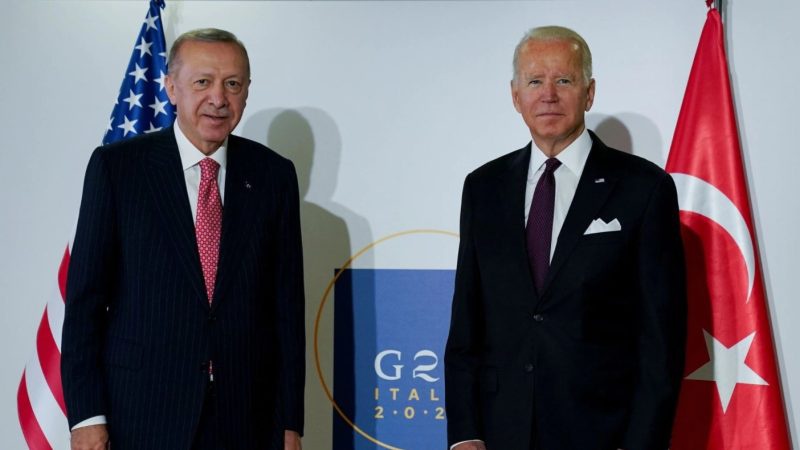 Biden and Erdogan meet amid tension over defense, human rights