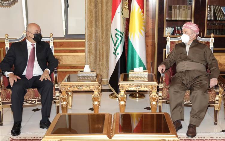 گفتگوی مسعود بارزانی و برهم صالح دربارە مرحلە پس از انتخابات در عراق