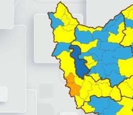 قرارگیری ١٣ شهرستان آذربایجان غربی در وضعیت زرد کرونا