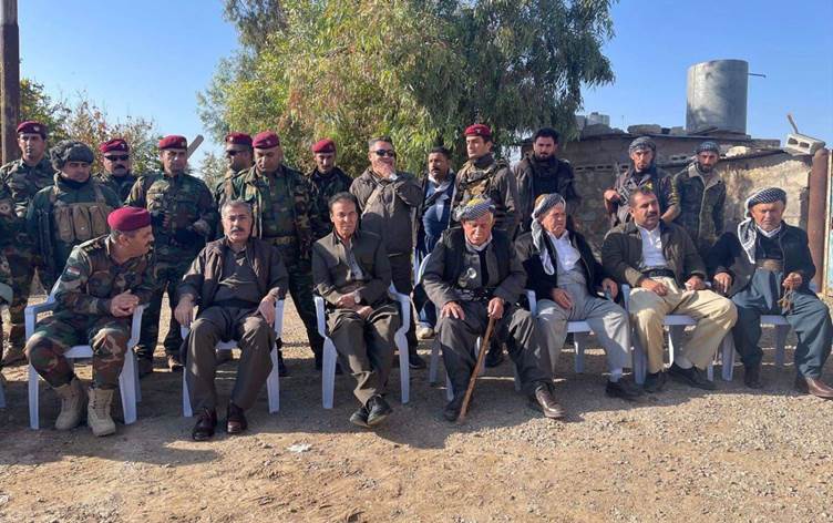 ورود نیروهای پیشمرگ اقلیم کردستان بە روستایی در کرکوک