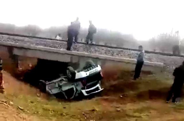 برخورد قطار با خودروی سواری در مهاباد حادثه آفرید