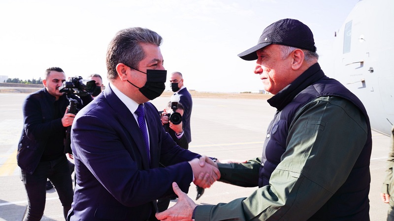 Mustafa al-Kadhimi visits Erbil, meets Masrour Barzani