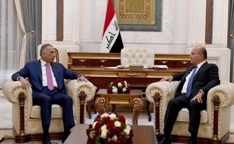 تأکید برهم صالح و کاظمی بر ضرورت پیگرد بقایای گروههای تروریستی در عراق