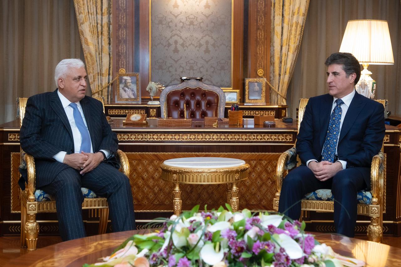 Hashd al-Shaabi official meet Nechirvan Barzani in Erbil