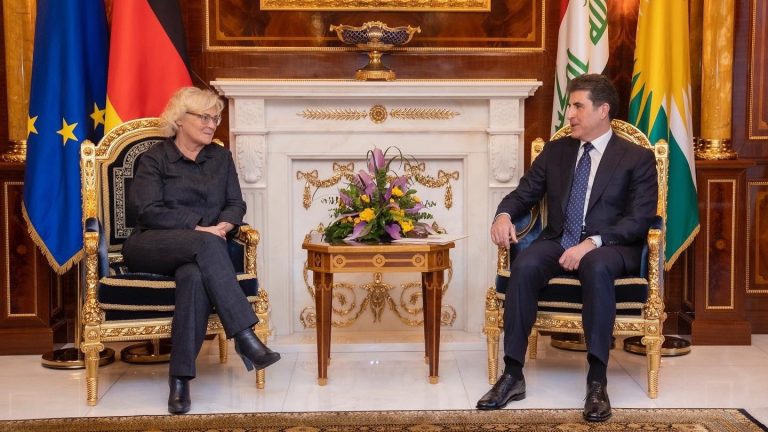 Nechirvan Barzani, German defense minister meet in Erbil