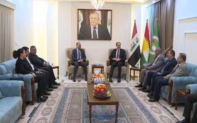 دیدار هیأتی از ائتلاف دولت قانون با رئیس فراکسیون اتحادیه میهنی کردستان در مجلس عراق