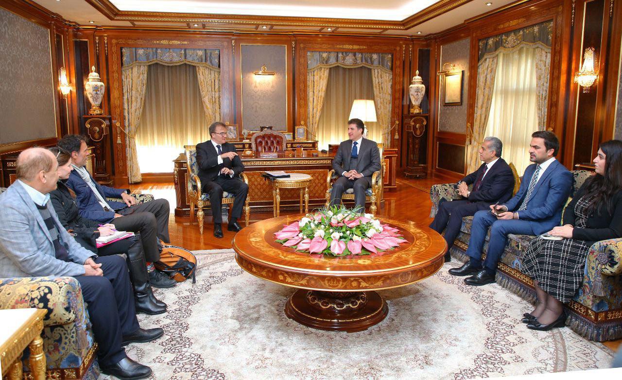 Nechirvan Barzani, Swiss envoy discuss Iraq political situation