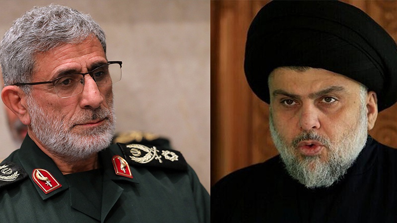 IRGC Quds Force commander Ghaani meets Muqtada al-Sadr in Najaf