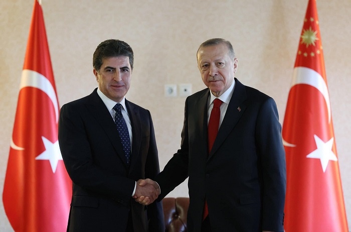 Nechirvan Barzani meets Erdogan at Antalya forum