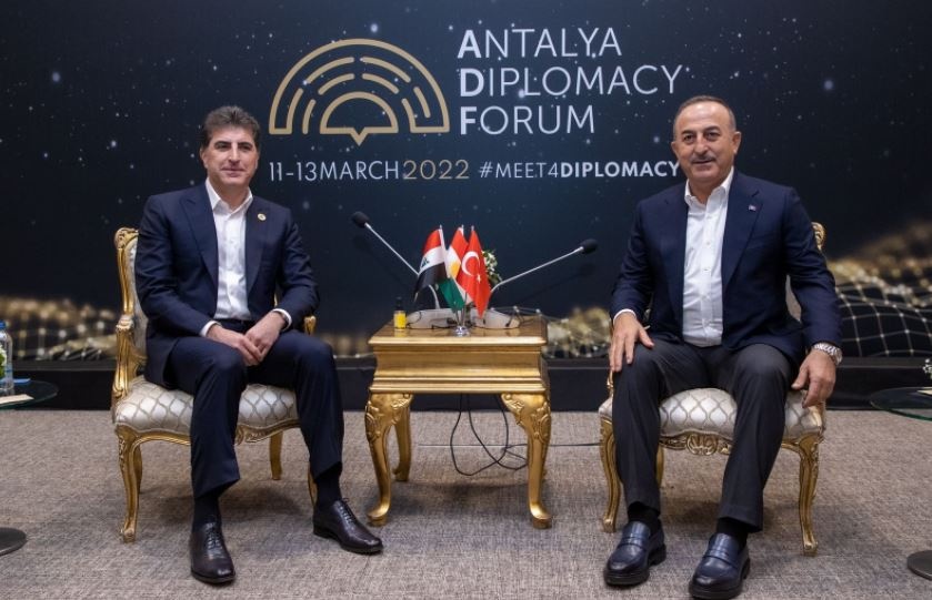 Nechirvan Barzani discusses the Russian-Ukrainian war with Turkey FM