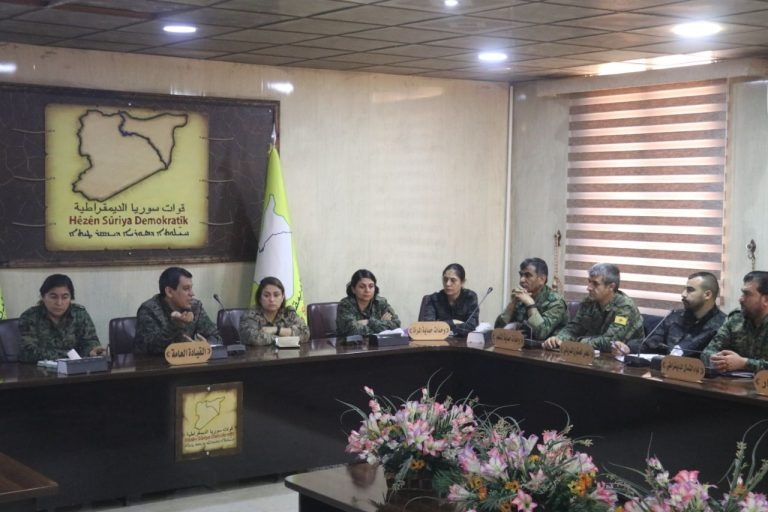 نشست فرماندهان ارشد نیروهای دموکراتیک سوریه در قامیشلو