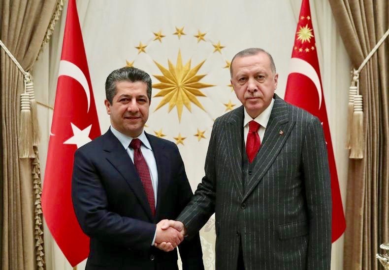 اردوغان و مسرور بارزانی درباره مبارزه با PKK گفتگو کردند