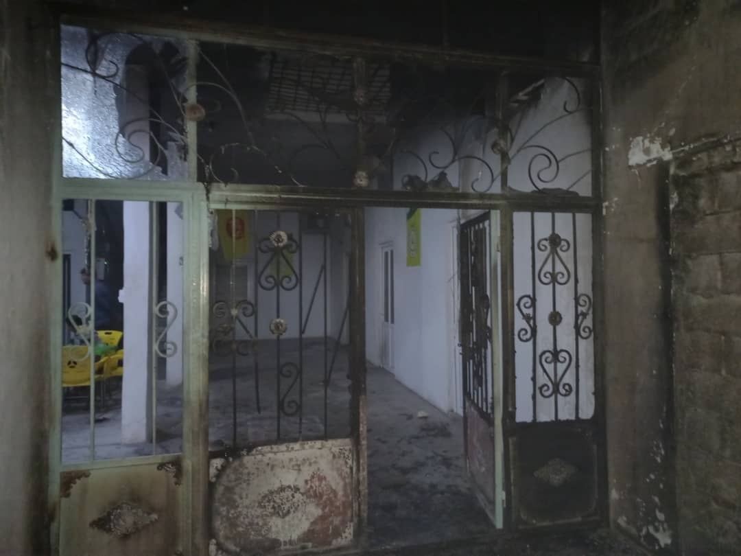 آتش زدن مقر ENKS در کوبانی توسط افراد ناشناس