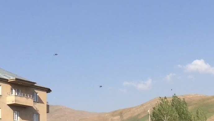 عملیات نظامی در یوکسک اوا: روستاها با هلیکوپتر بمباران می شوند
