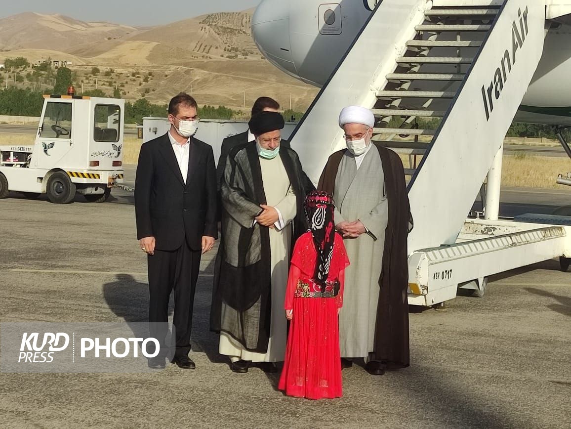 President Raisi arrives in Kurdistan province