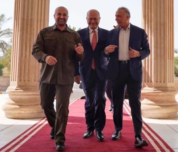 Bafel Talabani meets Barham Saleh and Mustafa Al-Kadhimi in Baghdad