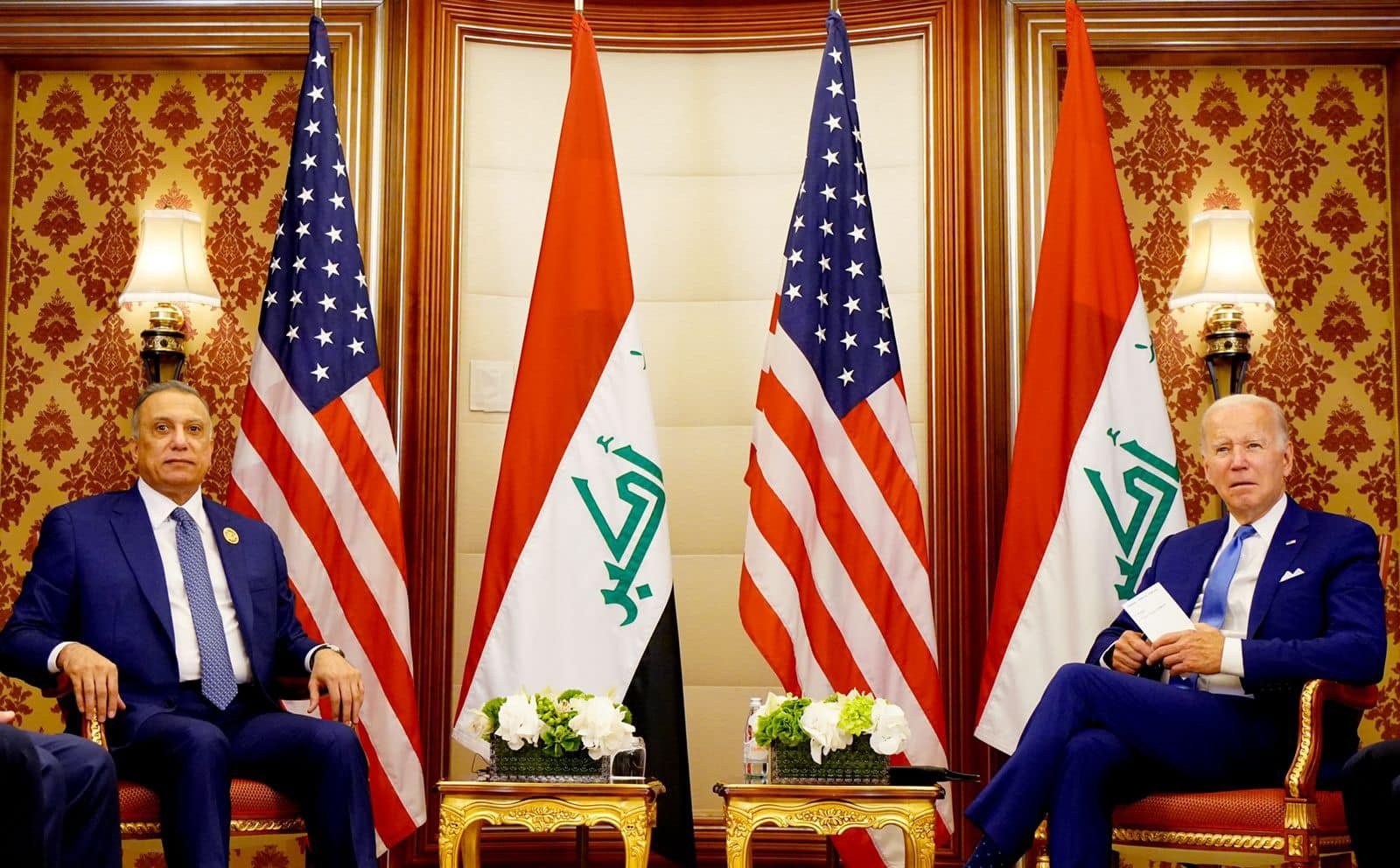 Biden, Kadhimi meet ahead of summit on security in Jeddah