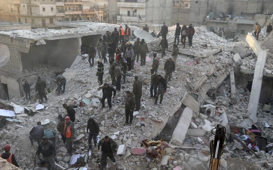 16 die as building collapse in Syria's Aleppo