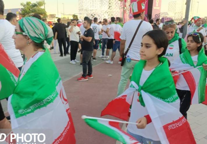 شادی هواداران در ورزشگاه بعد از برد ایران مقابل ولز