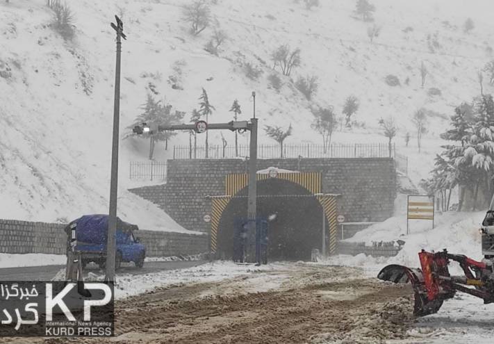 بارش اولین برف پاییزی در کردستان؛ گردنه خان بانه/ عکس زینب طلایی