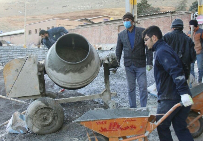 بازسازی بازارچه آتش گرفته اصغری مهاباد