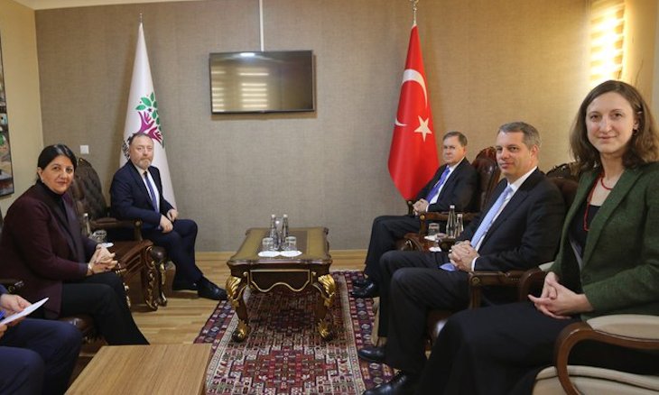Turkey’s pro-Kurdish party co-chairs meet US envoy Turkey’s pro-Kurdish party co-chairs meet US envoy