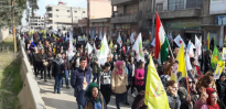 Syrian Kurdish political parties hold unity march