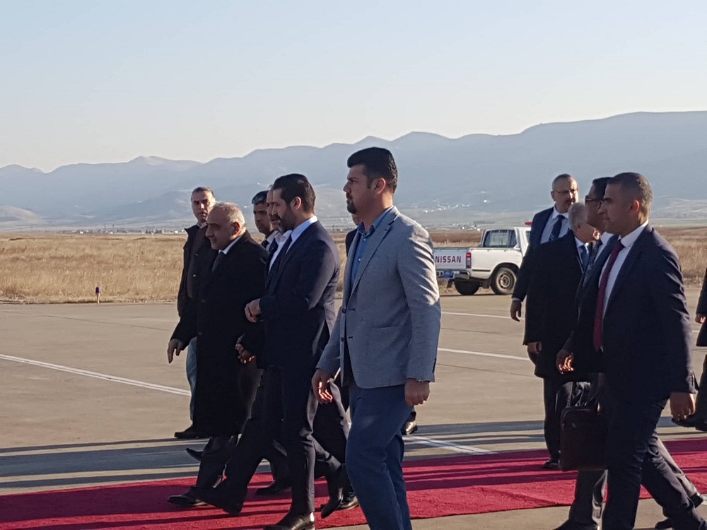 Abdul Mahdi meets PUK officials in Sulaimani