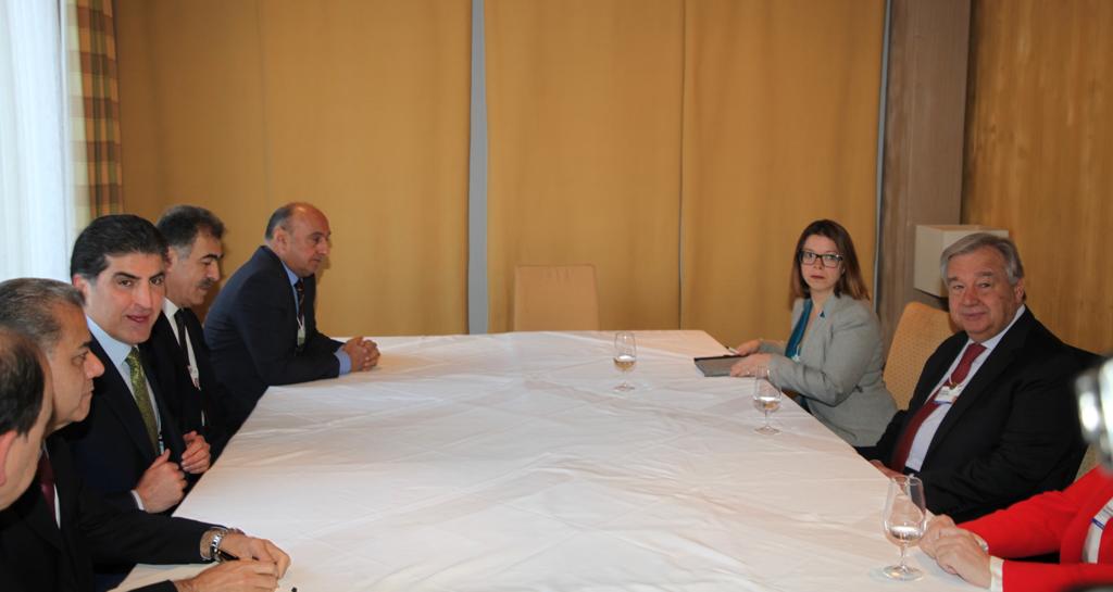 Nechirvan Barzani calls for continued anti-IS presence in Iraq in meeting with UN secretary general