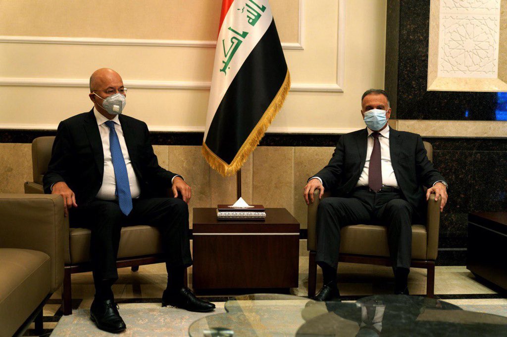 Barham Salih, Mustafa al-Kadhimi discuss Iraq’s economy, coronavirus