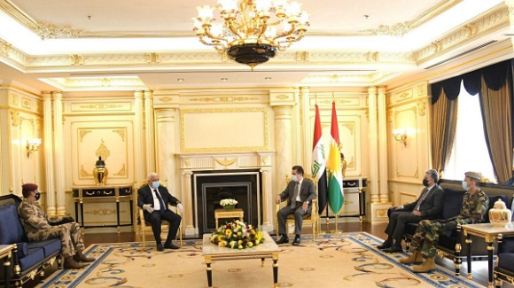 Masrour Barzani holds talks with Hashd al-Shaabi head and Iraqi Army Chief of Staff
