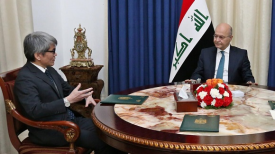 تاکید رئیس‌جمهوری عراق و سفیر ژاپن بر مخالفت با دخالت خارجی