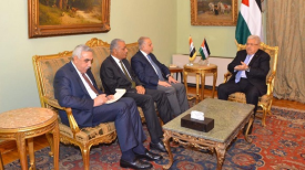 وزیر خارجه عراق با محمود عباس، دبیرکل اتحادیه عرب و همتایان سعودی و عمانی دیدار کرد