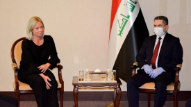 گفت‌وگوی الزرفی و پلاسخارت درباره اوضاع عراق و انتخابات زودهنگام