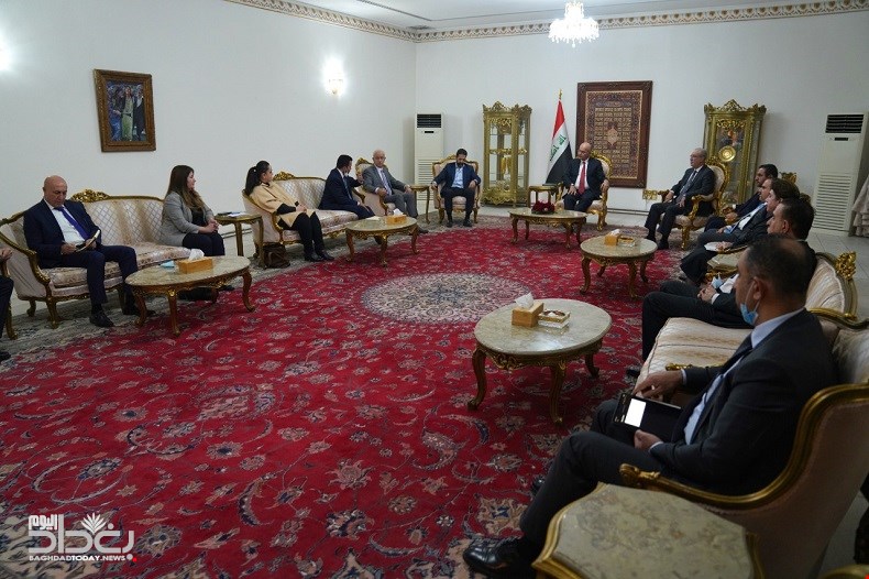 دیدار برهم صالح با هیأت مذاکره کننده اقلیم کردستان در بغداد