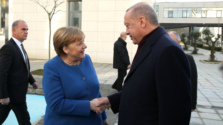 دیدار رئیس جمهور ترکیه با صدر اعظم آلمان در استانبول