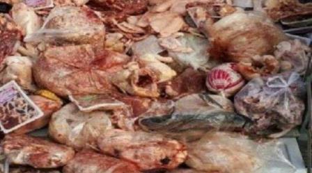 کشف و ضبط ۲۴۵۸ کیلوگرم گوشت فاسد در سنتدج