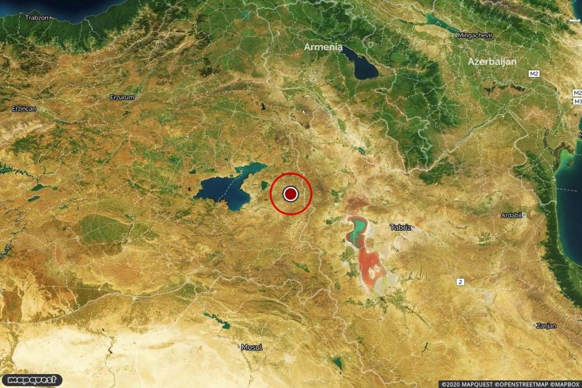 زمین لرزه ای به بزرگی 5.4 ریشتر استان وان در کردستان ترکیه را لرزاند