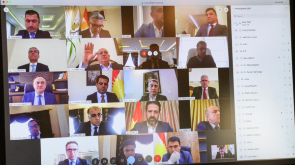 ئەنجومەنی وەزیرانی حکوومه‌تی هه‌رێمی کوردستان له‌ ڕێگه‌ی ڤیدیۆ کۆنفڕانسەوە کۆ بوونەوە