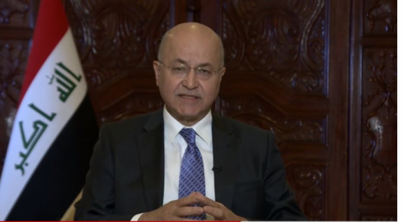 سەرۆک کۆماری عێراق جەخت لە دوورکەوتنەوە لە سیاسەتی جەمسەرگیری دەکاتەوە