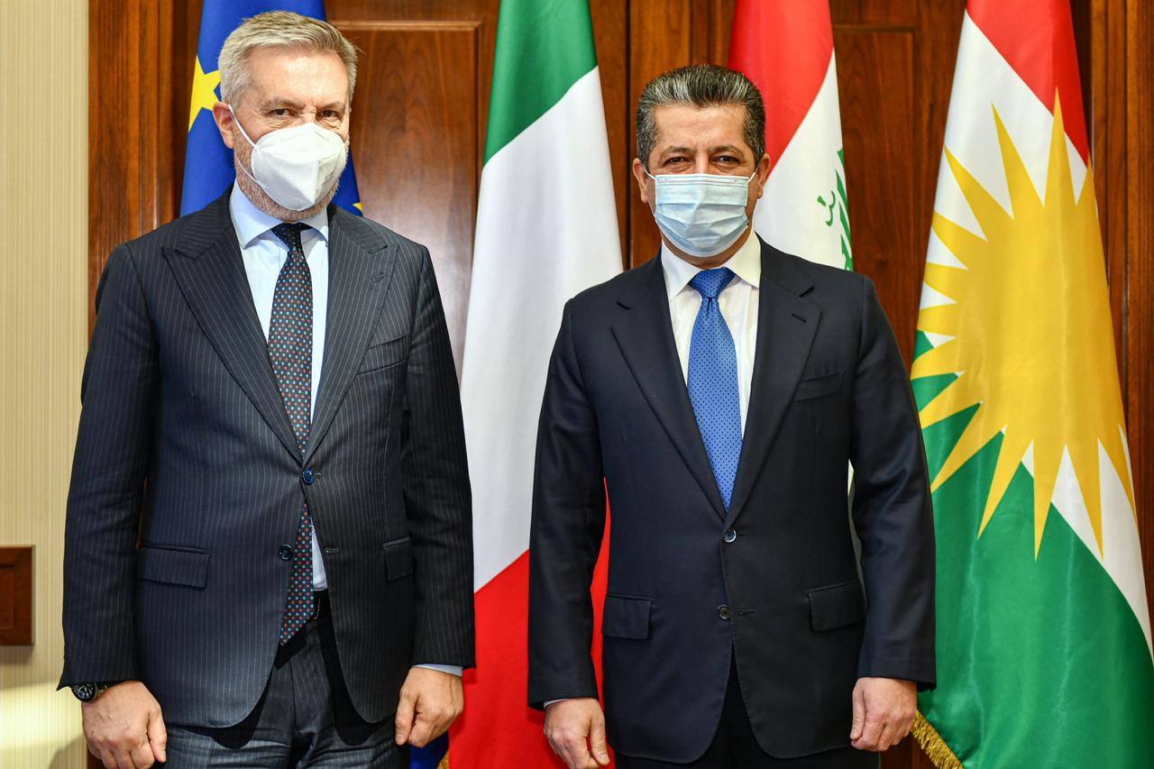 ئیتالیا بەردەوام دەبێت لە پشتگیری کردنی هەرێمی کوردستان و عێراق